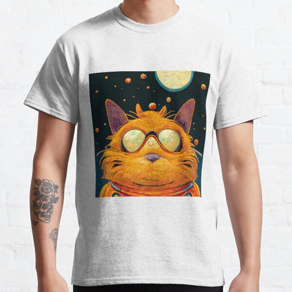 Garfield the cat on the moon cartoon space, garfield cartoon, garfield comic strip, comic strip today, garfield comic today, comic books, comics online, meatcanyon garfield Classic T-Shirt RB1212 product Offical meatcanyon Merch