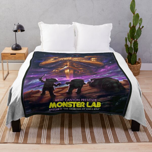 MONSTER LAB EIGHT EPISODE PRINT - MEATCANYON Throw Blanket RB1212 product Offical meatcanyon Merch