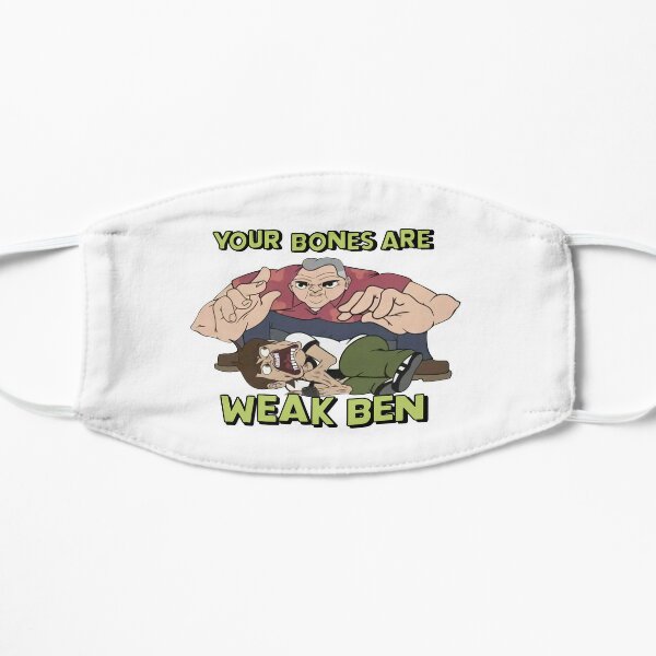 MEATCANYON - YOUR BONES ARE WEAK BEN Flat Mask RB1212 product Offical meatcanyon Merch